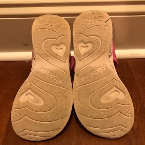 Skechers Pink Heart Lights Rubber Sandals size 1 - Picture 2 of 5